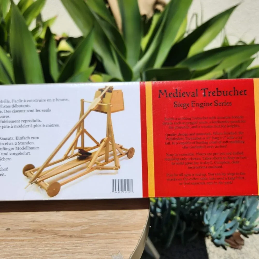 NEW Pathfinders Medieval Trebuchet Siege Engine Catapult Building Set Kit Craft